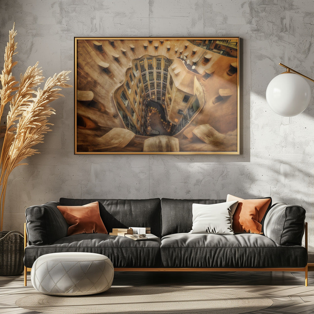 Casa Milà, La Pedrera, Barcelona. - Poster / Art Print - interiör