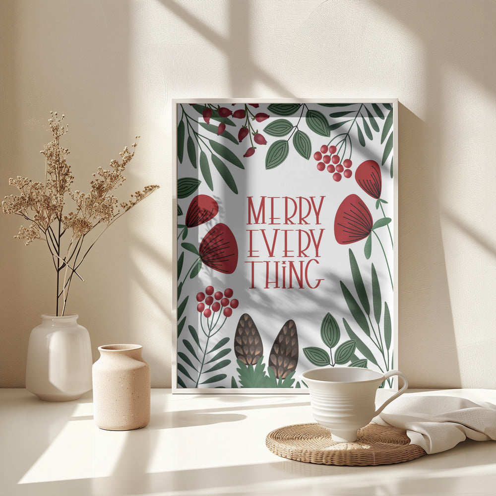 Merry everything - Poster / Art Print - interiör
