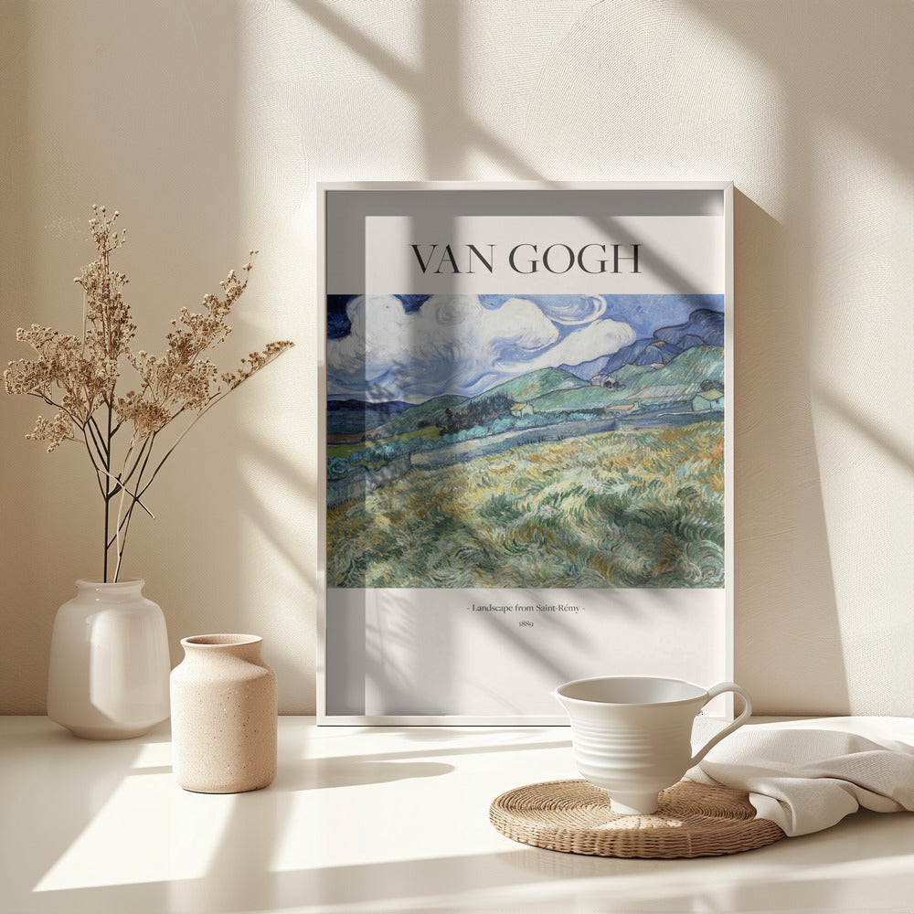Landscape From Saint Rémy (1889) - Poster / Art Print - interiör