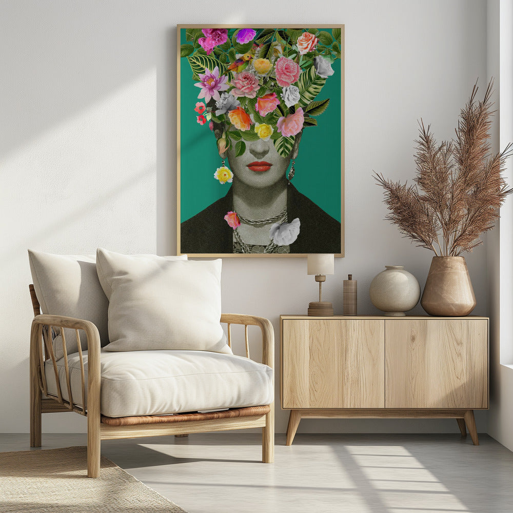 Floral Frida - Poster / Art Print - interiör