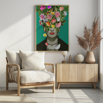 Floral Frida - Poster / Art Print - interiör