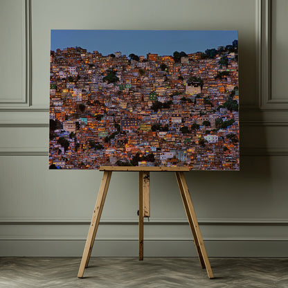Nightfall in the Favela da Rocinha - Poster / Art Print - interiör
