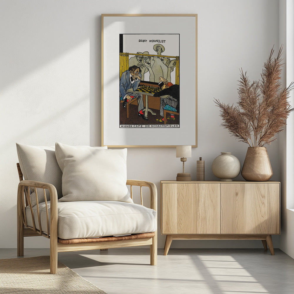 Viennese Café  the Chess Players - Poster / Art Print - interiör