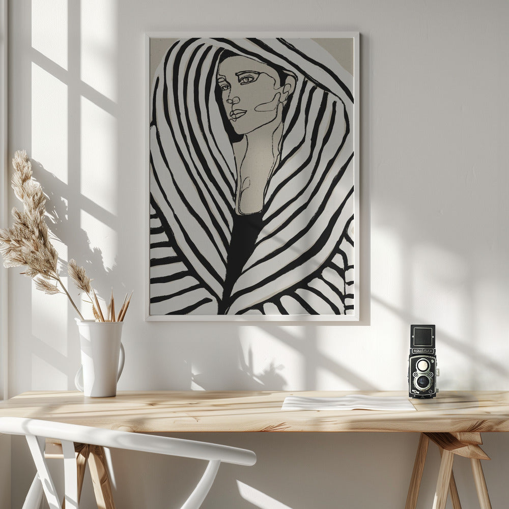 Striped Coat - Poster / Art Print - interiör