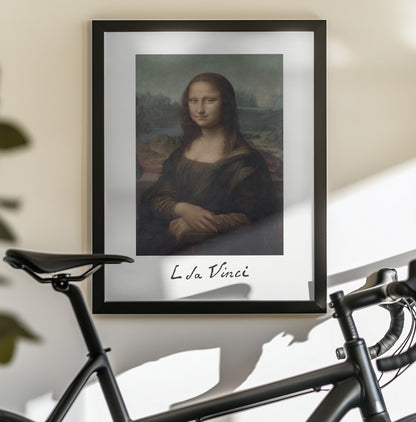 Mona Lisa Del Giocondo Signature (1503–1506) - Poster / Art Print - interiör