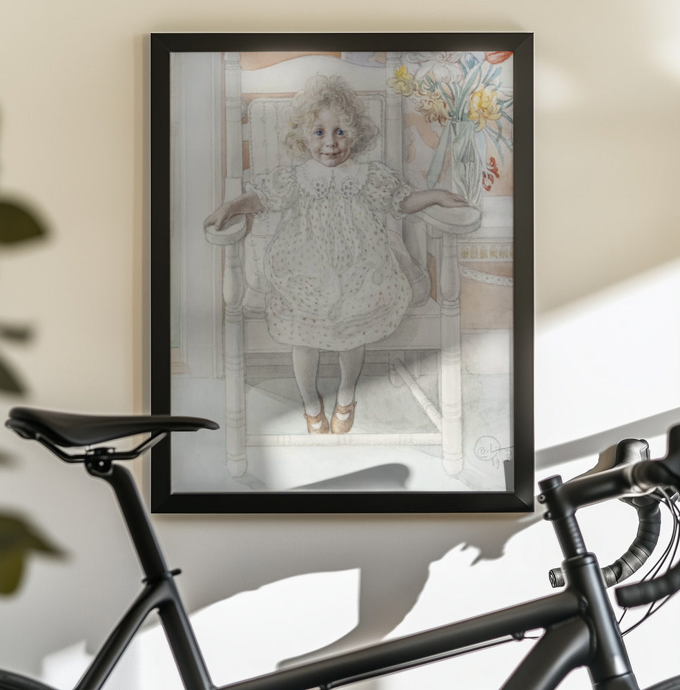 Portrait of Inga Maria Thiel, 1918 - Poster / Art Print - interiör