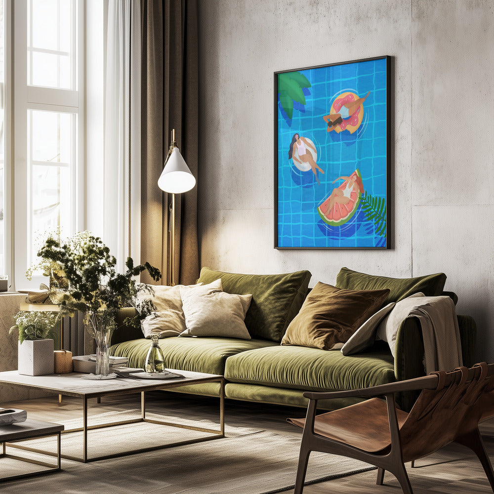 Pool Ladies - Poster / Art Print - interiör