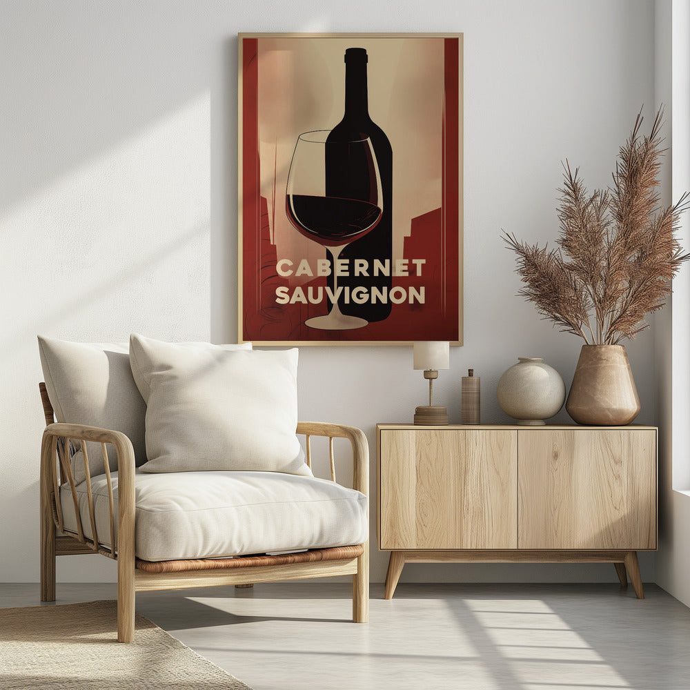 Red Red Wine No 3 - Poster / Art Print - interiör