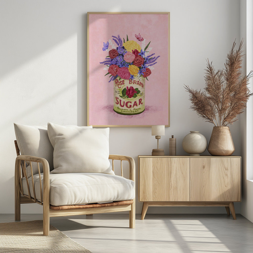 Flowers In a vintage Can - Poster / Art Print - interiör