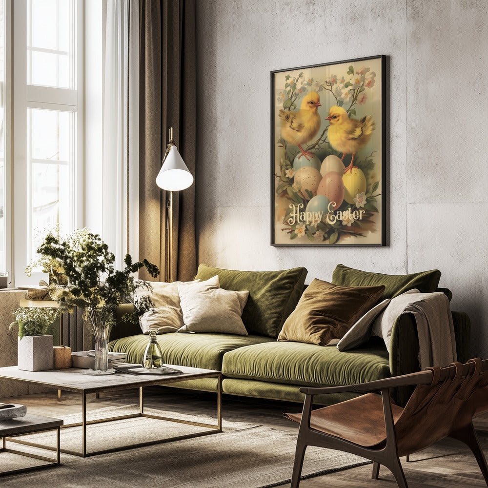Happy Easter No 6 - Poster / Art Print - interiör