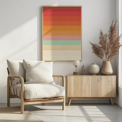 Rainbow Chevrons - Poster / Art Print - interiör