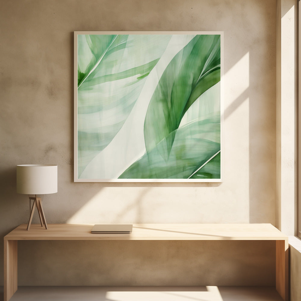 Abstract Banana Leaf - Poster / Art Print - interiör