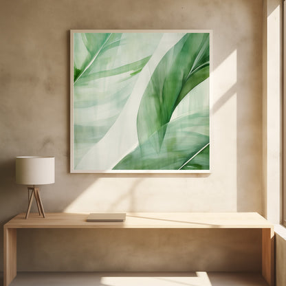Abstract Banana Leaf - Poster / Art Print - interiör