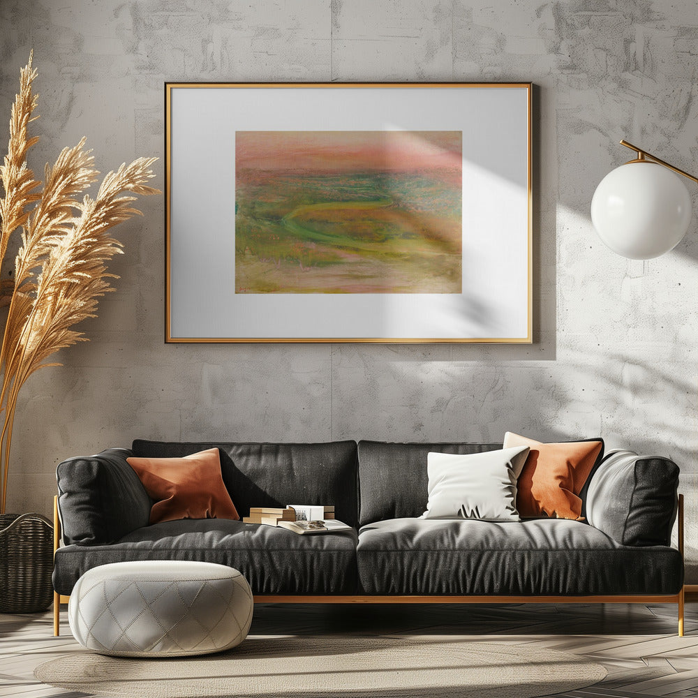 S Shaped Path In an Abstracted Landscape No.2 - Poster / Art Print - interiör
