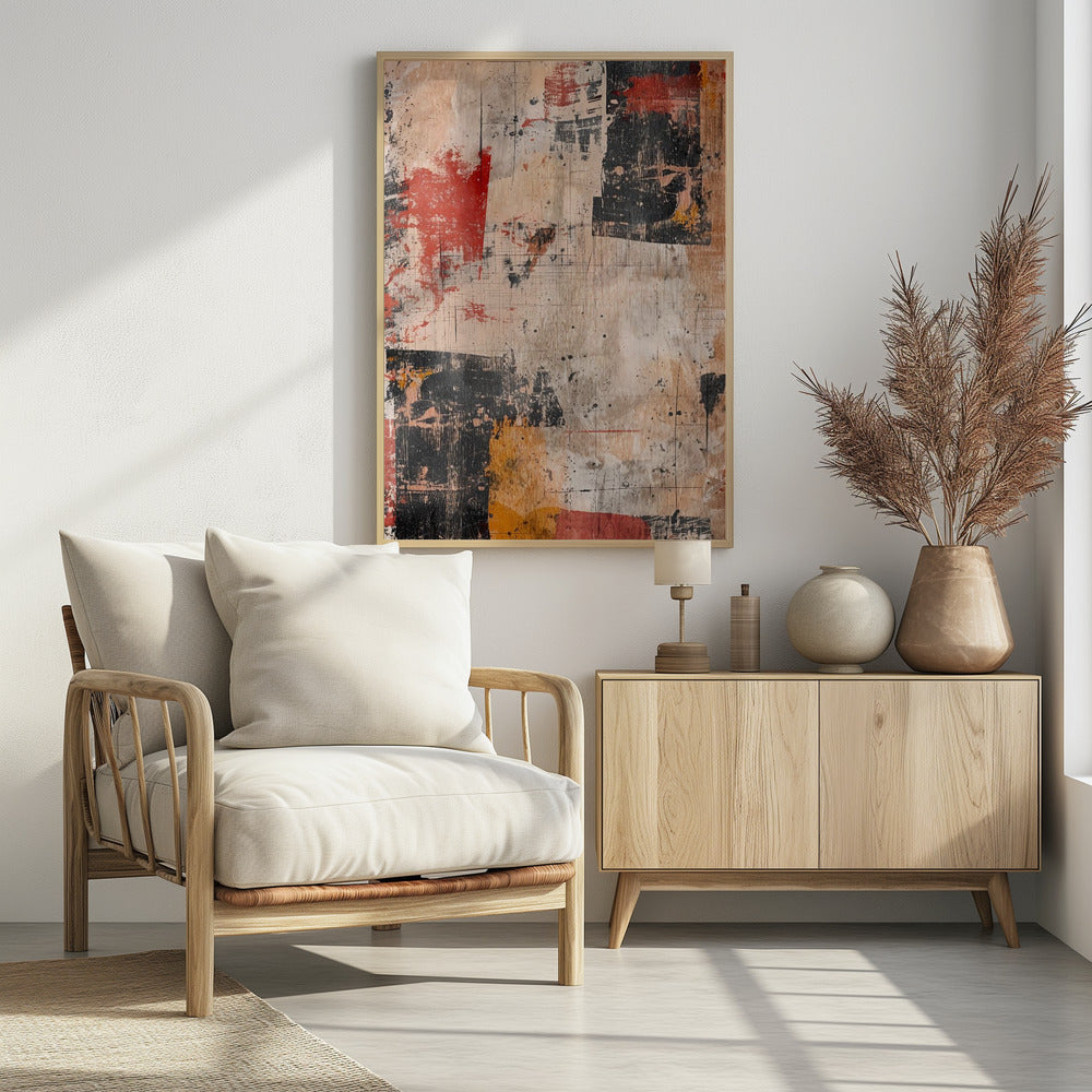 Abstract Cracks No 2 - Poster / Art Print - interiör