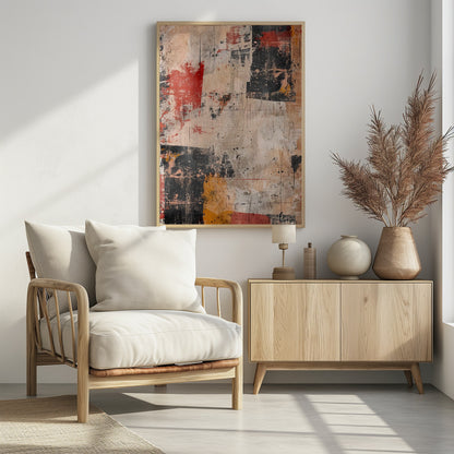 Abstract Cracks No 2 - Poster / Art Print - interiör