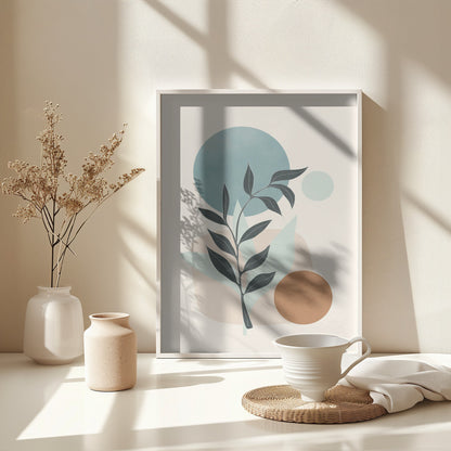 Azzurro Shapes No 2 - Poster / Art Print - interiör