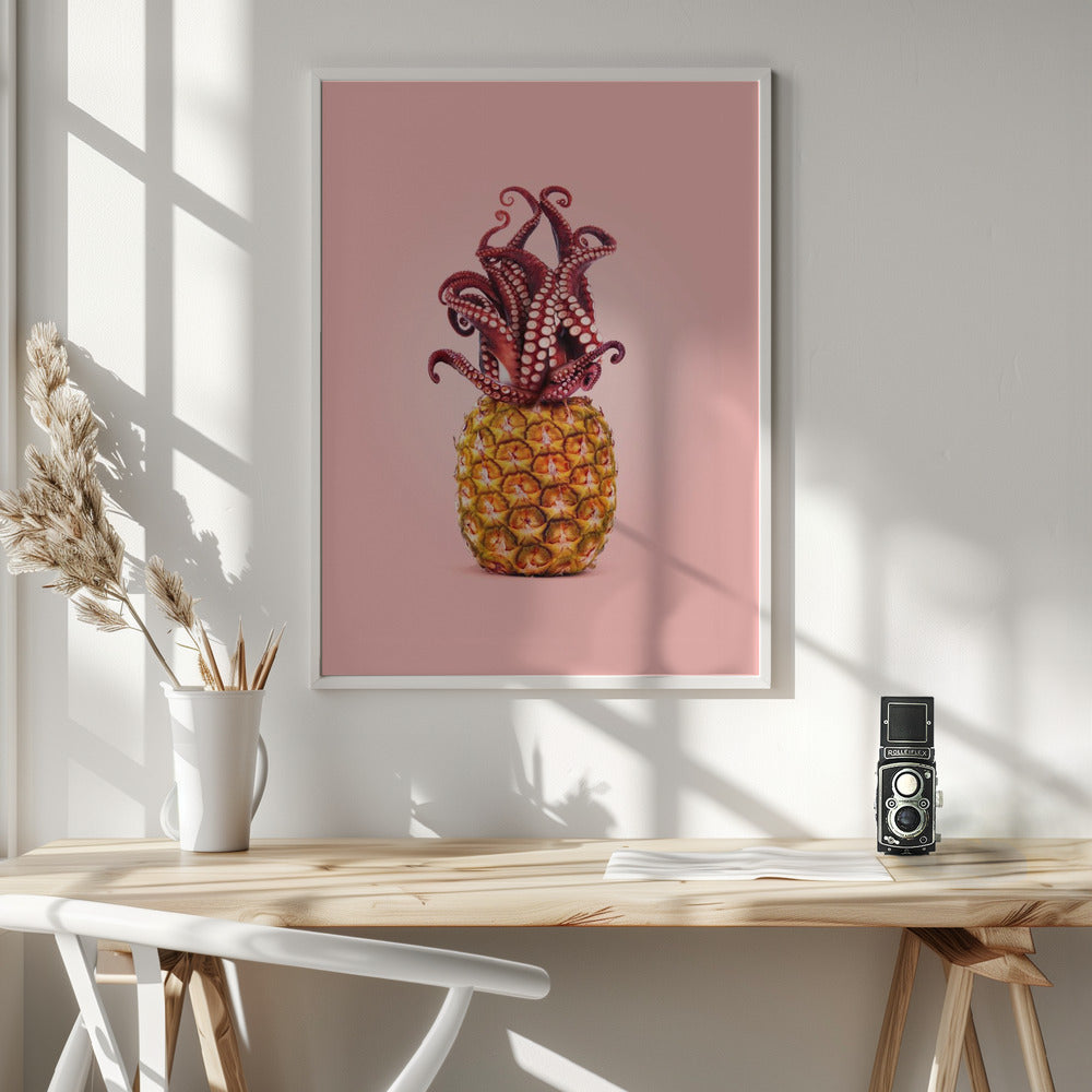 Octopus Pineapple - Poster / Art Print - interiör