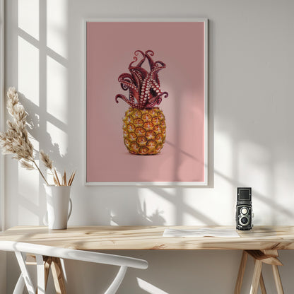 Octopus Pineapple - Poster / Art Print - interiör