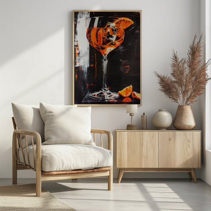 Aperol Spritz Dark Edition - Poster / Art Print - interiör