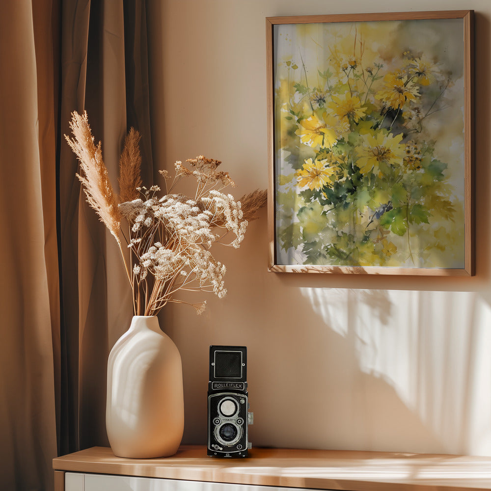 Summer Flowers No 3 - Poster / Art Print - interiör