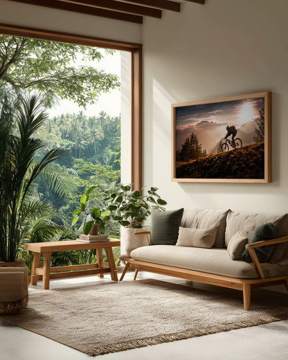 Golden hour biking - Poster / Art Print - interiör