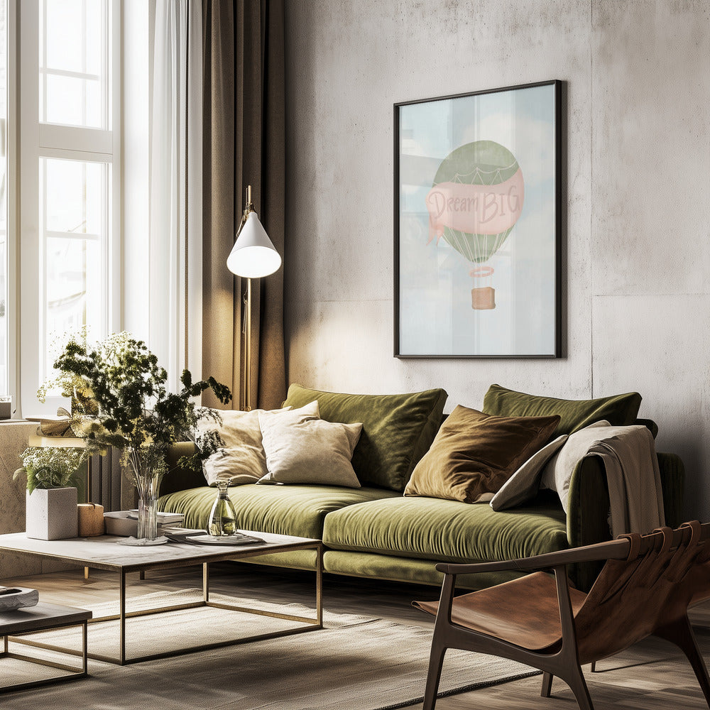 Dream Big Pink - Poster / Art Print - interiör