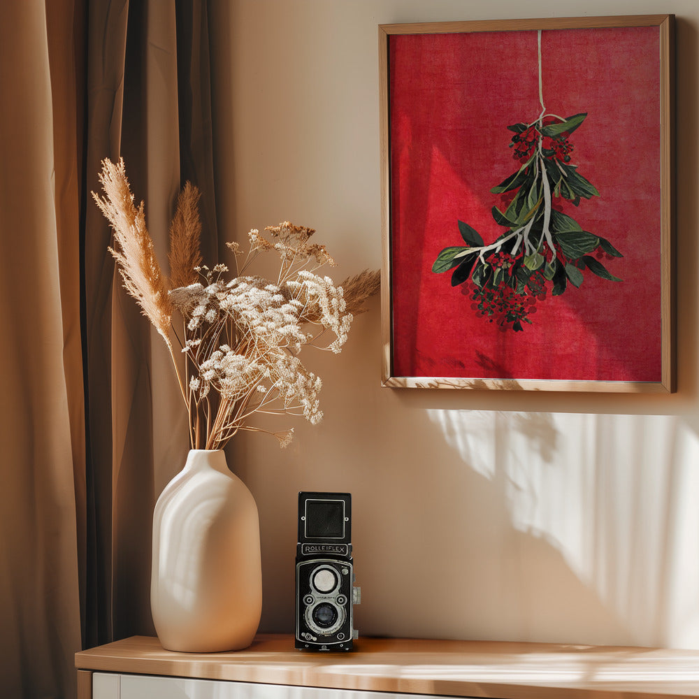 Painted Mistletoe - Poster / Art Print - interiör