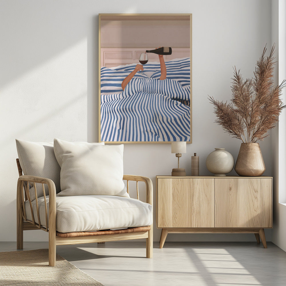Morning Wine 3 - Poster / Art Print - interiör