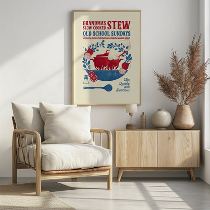 Grandmas Stew kitchen print - Poster / Art Print - interiör