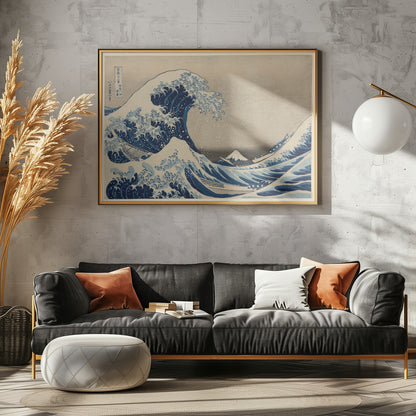 The Great Wave off Kanagawa - Poster / Art Print - interiör