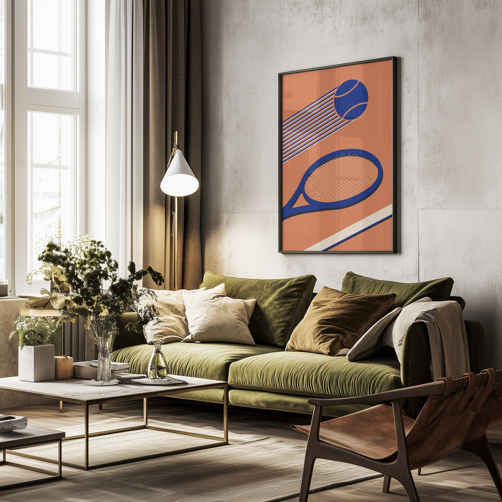 Tennis 80s - Poster / Art Print - interiör