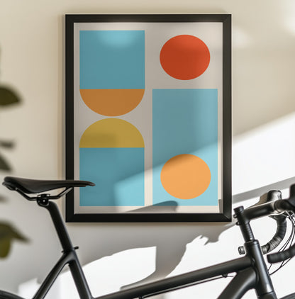 Bright Minimal Shapes Series #4 - Poster / Art Print - interiör