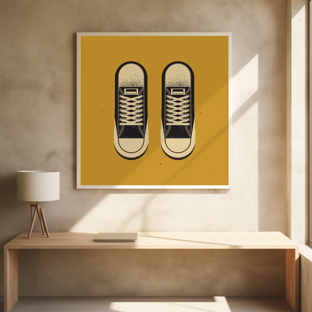 Black Chucks - Poster / Art Print - interiör