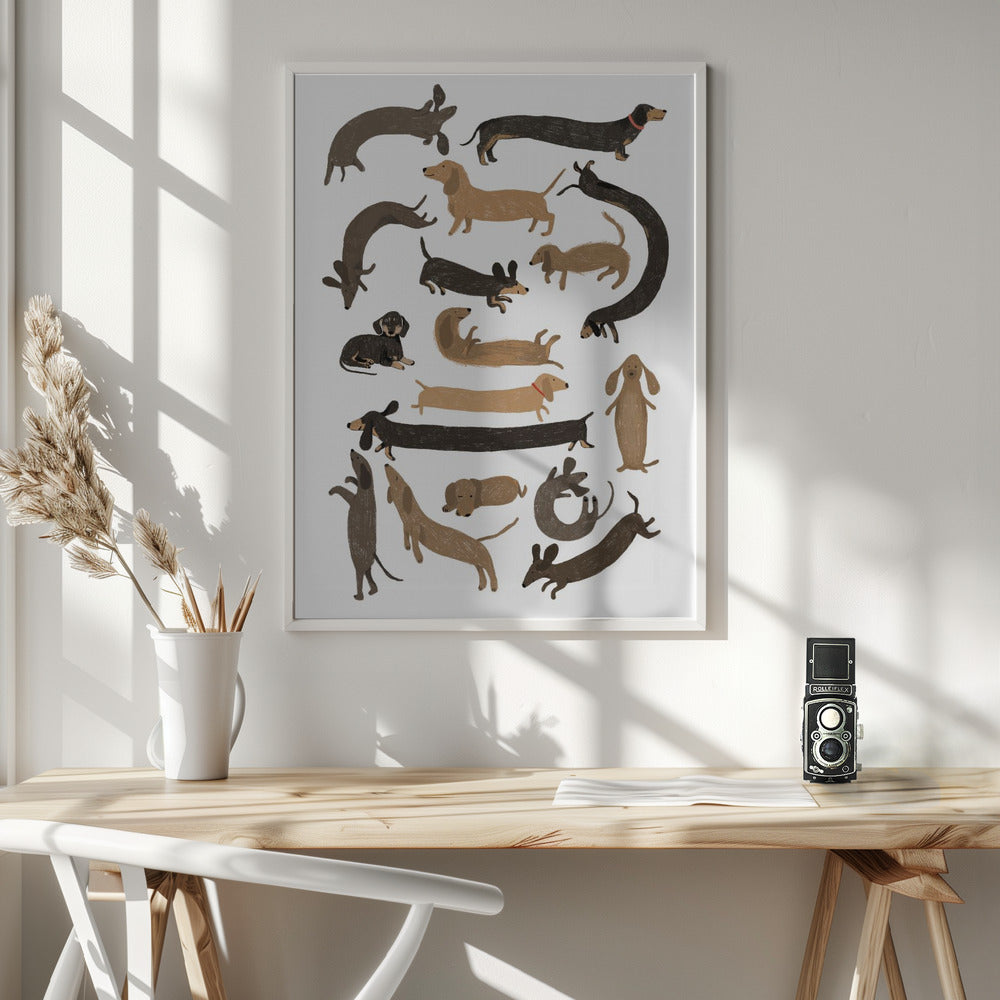 Dachshund Print - Poster / Art Print - interiör