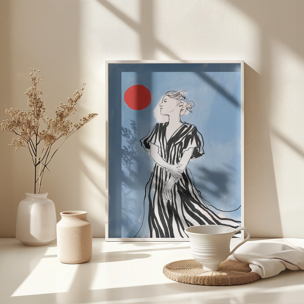 Serene Stripes - Poster / Art Print - interiör
