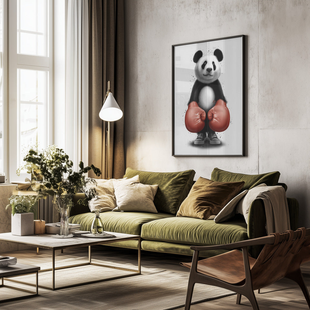 PANDA BOXER - Poster / Art Print - interiör