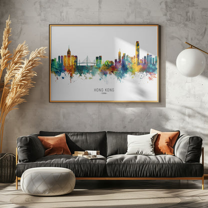 Hong Kong China Skyline - Poster / Art Print - interiör