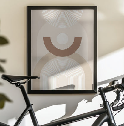 Beige Mid Century Poster No.1 - Poster / Art Print - interiör