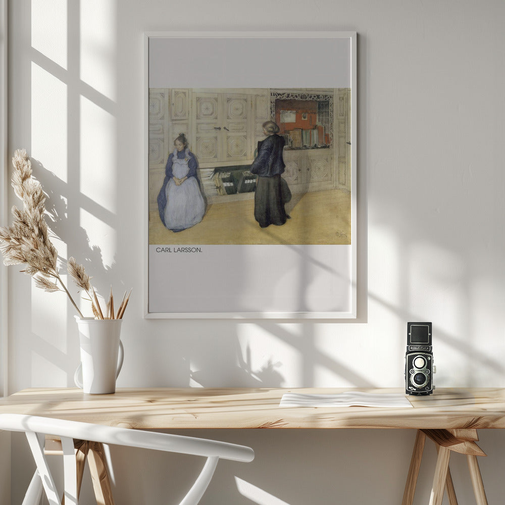 Carl Larsson, Mother and Daughter, 1903, Watercolour 1 - Poster / Art Print - interiör