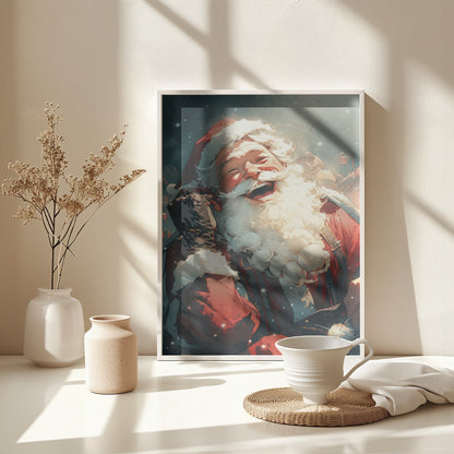Laughing Santa - Poster / Art Print - interiör