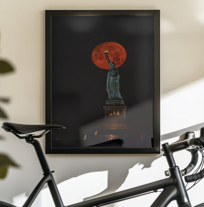 2022 july buck moon - Poster / Art Print - interiör
