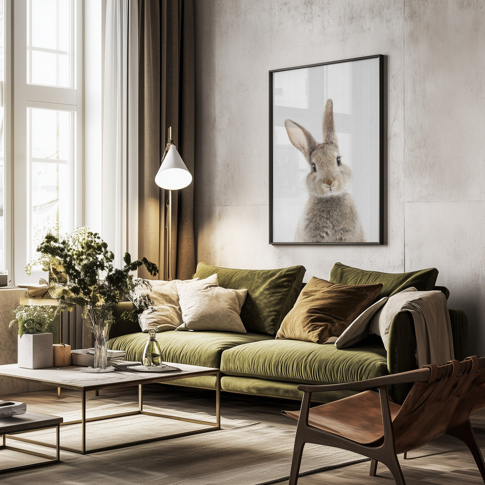 Peekaboo Bunny - Poster / Art Print - interiör