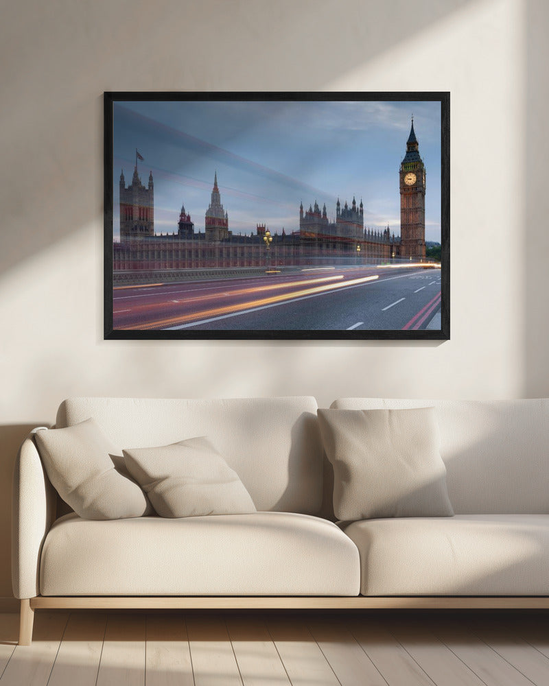 Big Ben with bright trails - Poster / Art Print - interiör