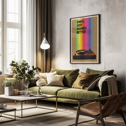Vinyl Just Sounds Better - Poster / Art Print - interiör