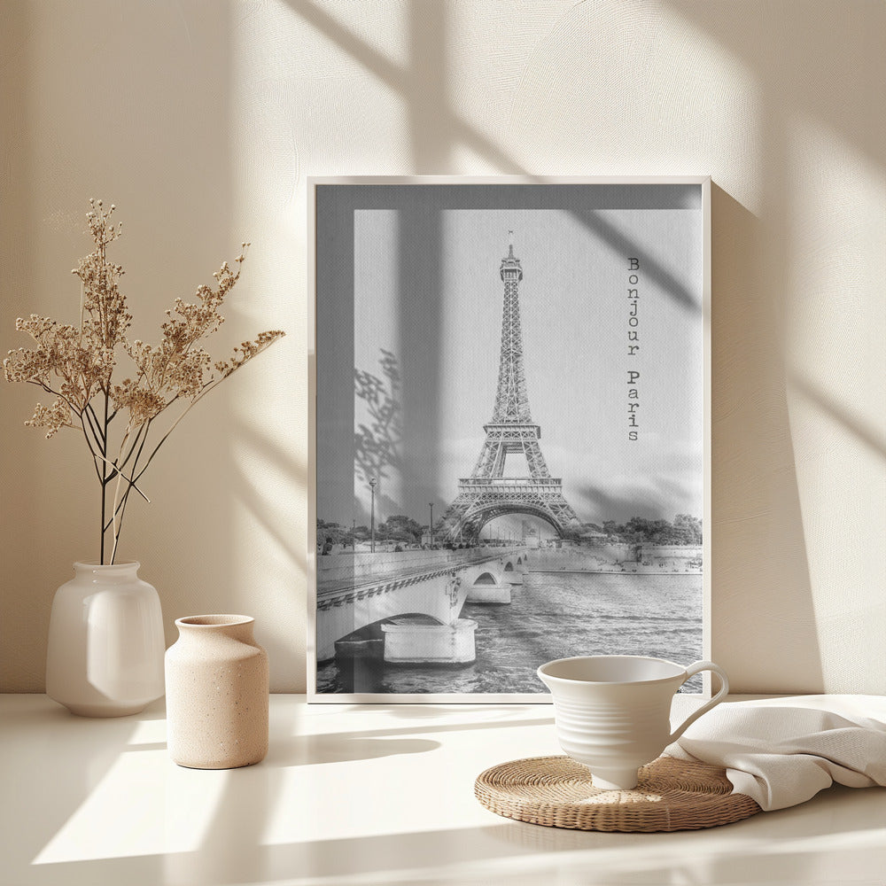Bonjour Paris - Poster / Art Print - interiör