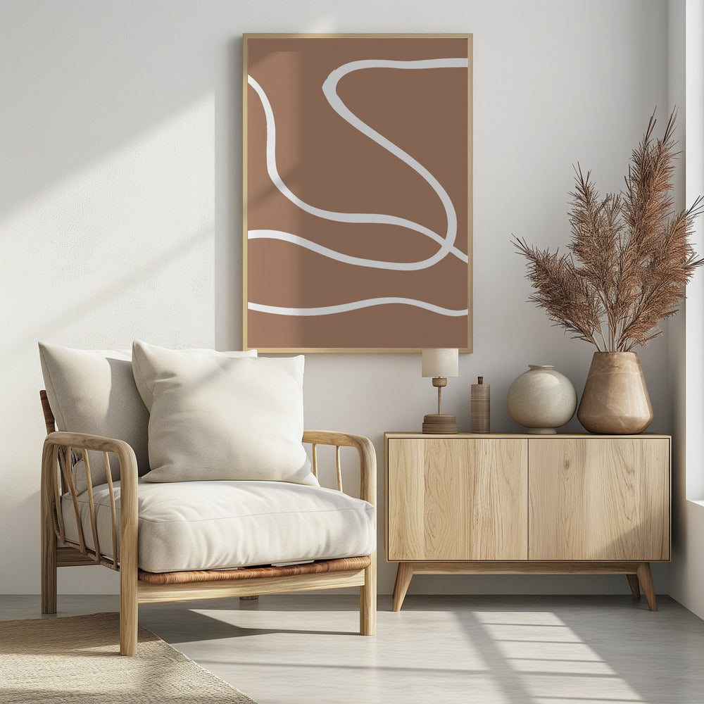 Abstract Mocha - Poster / Art Print - interiör