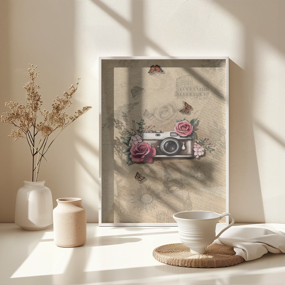Vintage Camera - Poster / Art Print - interiör