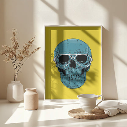 Blue Skull - Poster / Art Print - interiör