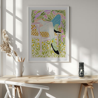 Quiet in the garden - Poster / Art Print - interiör